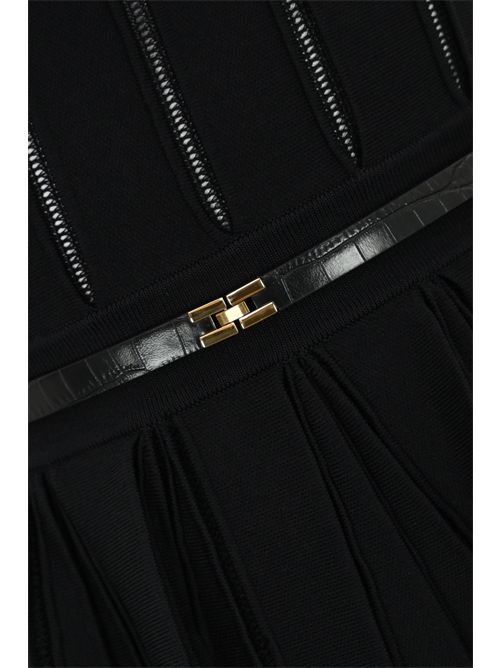 Abito Red Carpet in maglia di viscosa con baschina Elisabetta Franchi | AM69S56E2110